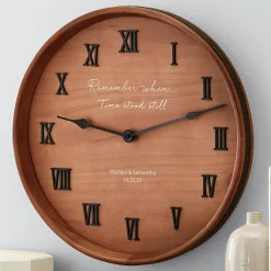 Remember When Wine Barrel Clock