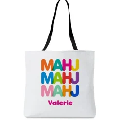 Repeating Colors Mahjong Tote Bag