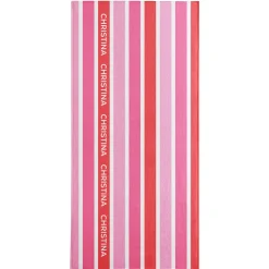 Repeating Name Striped Beach Towel