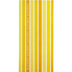 Repeating Name Striped Beach Towel