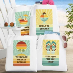 Retro Beach Tote Bag