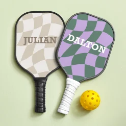 Retro Checkered Pickleball Paddle