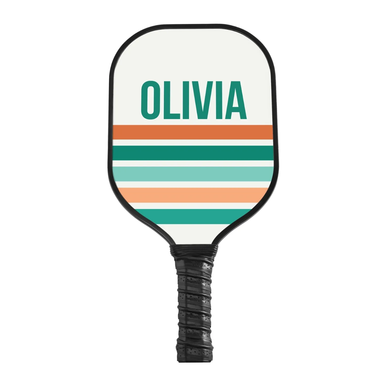 Retro Stripes Pickleball Paddle