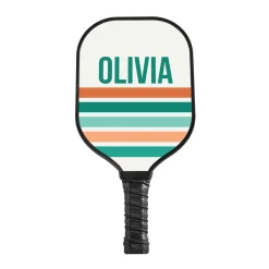 Retro Stripes Pickleball Paddle