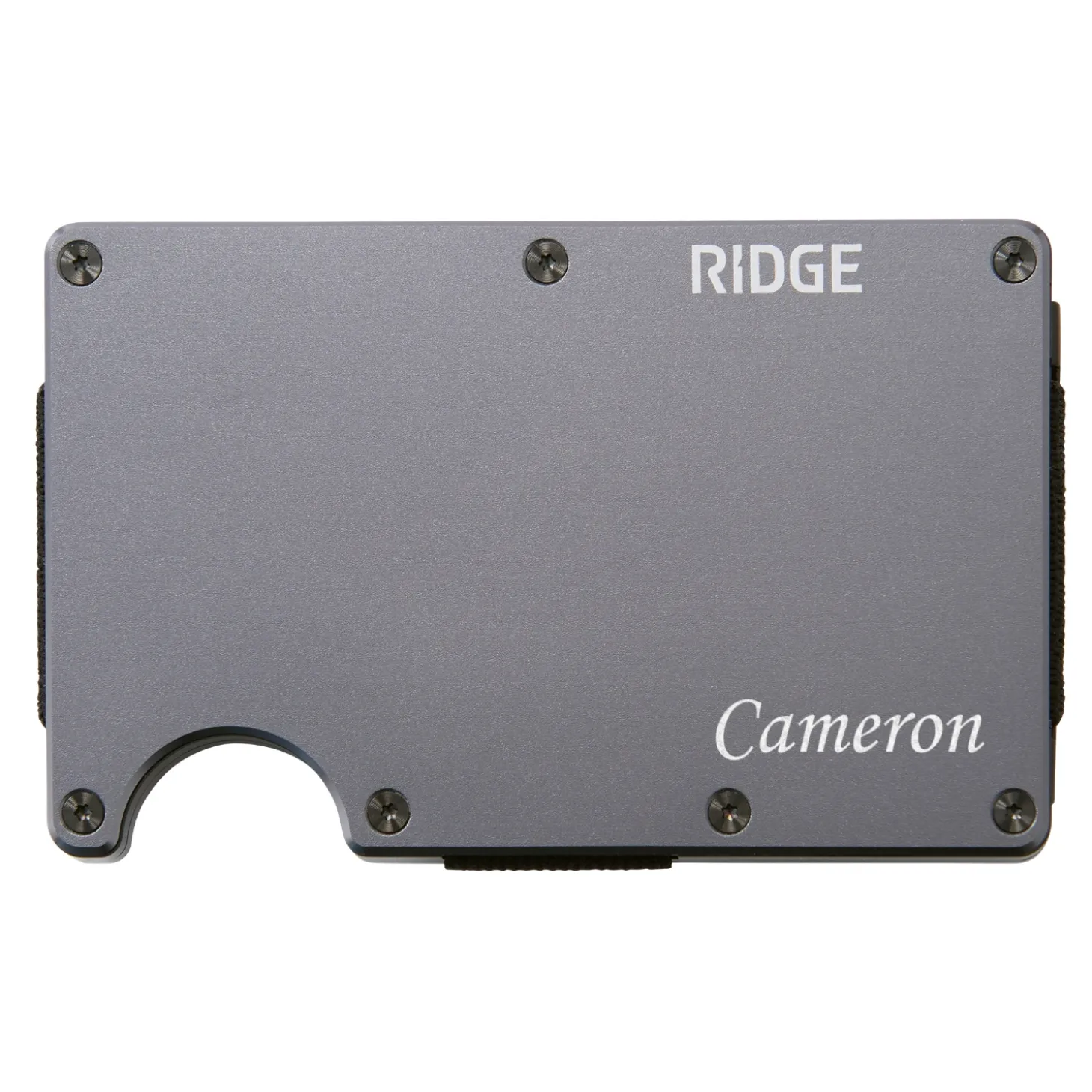 Ridge® Engraved Aluminum Wallet Script Name