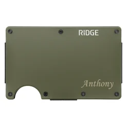 Ridge® Engraved Aluminum Wallet Script Name
