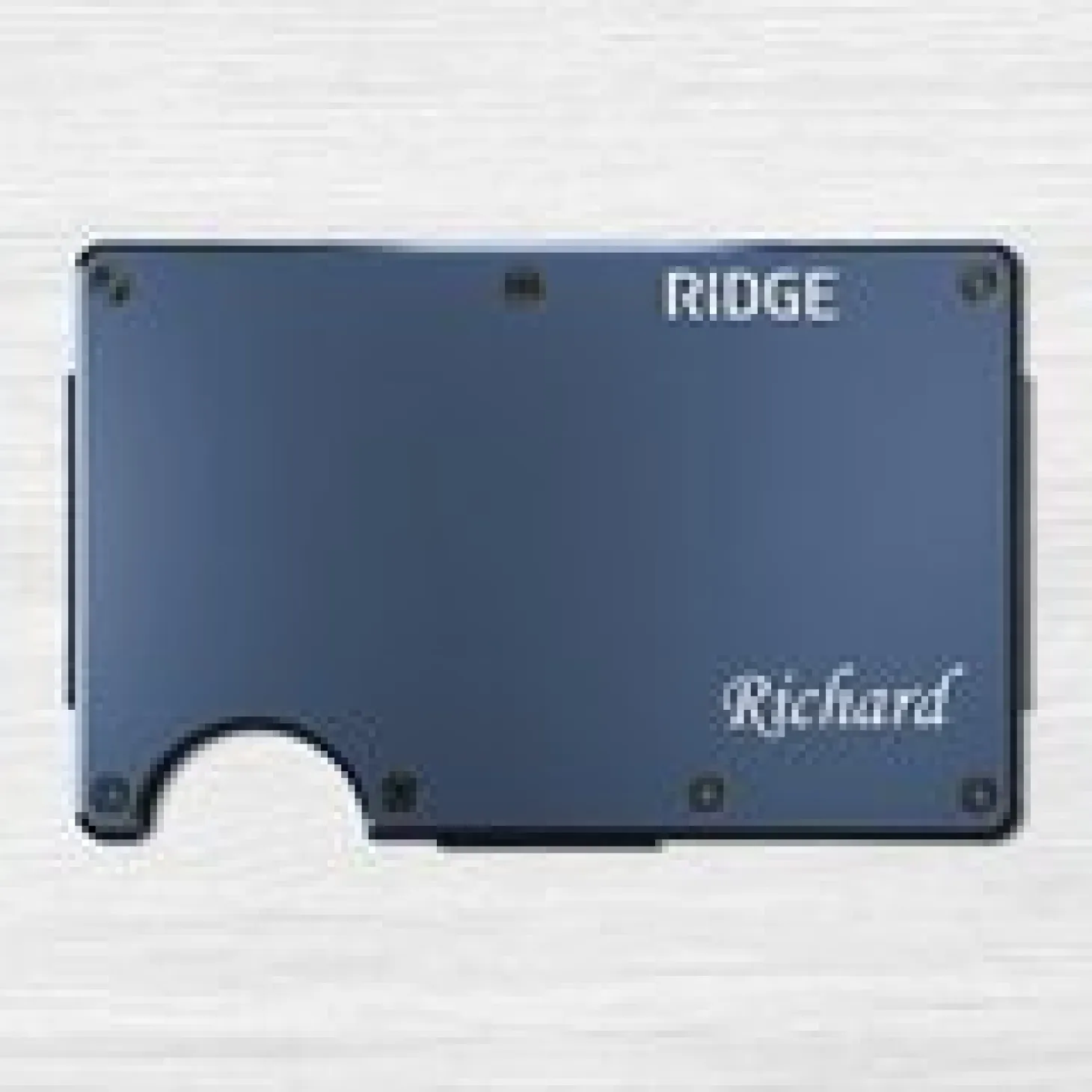 RIDGE® Engraved Aluminum Wallet Script Name