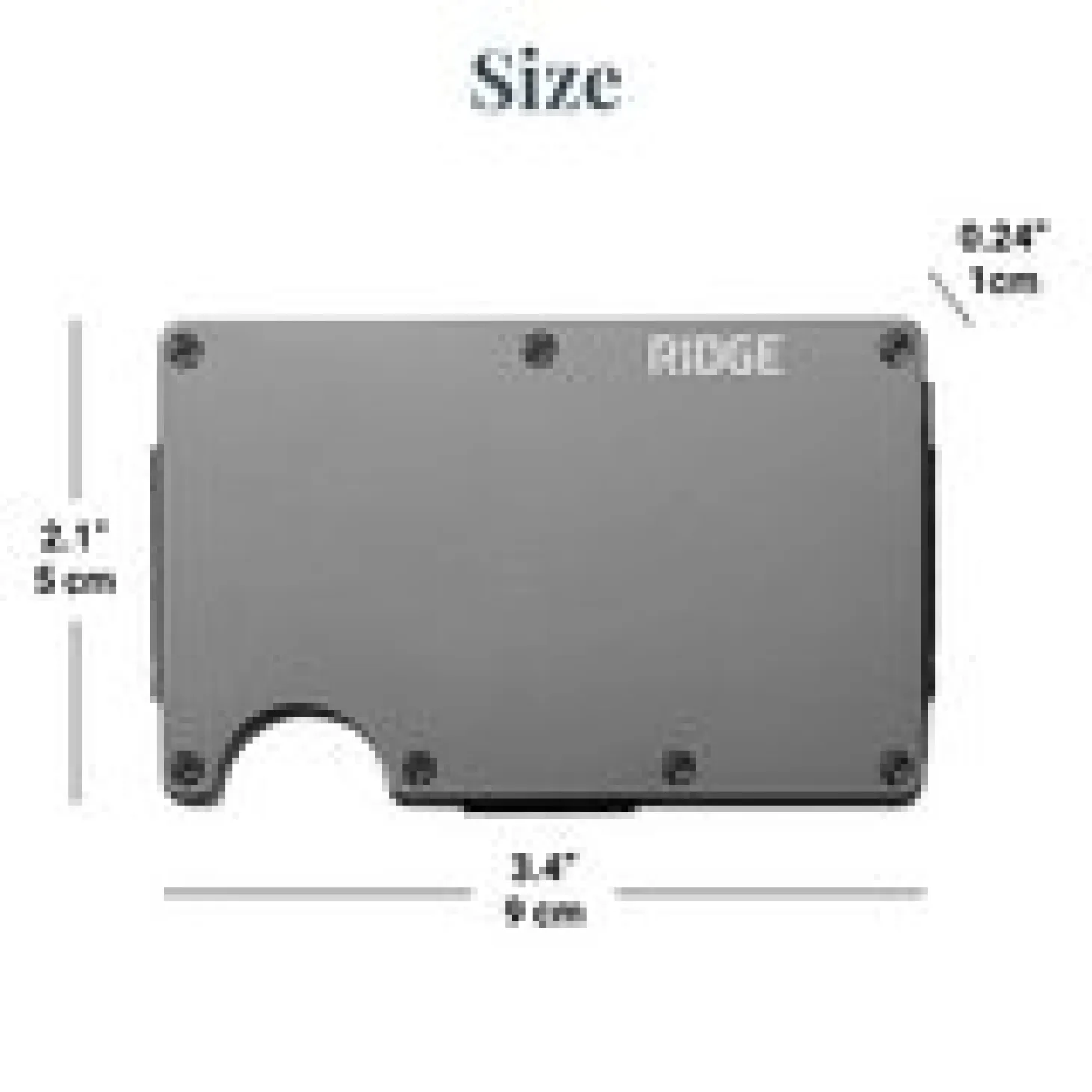 RIDGE® Engraved Aluminum Wallet Script Name