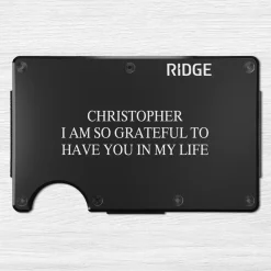 Ridge® Engraved Wallet Block Message