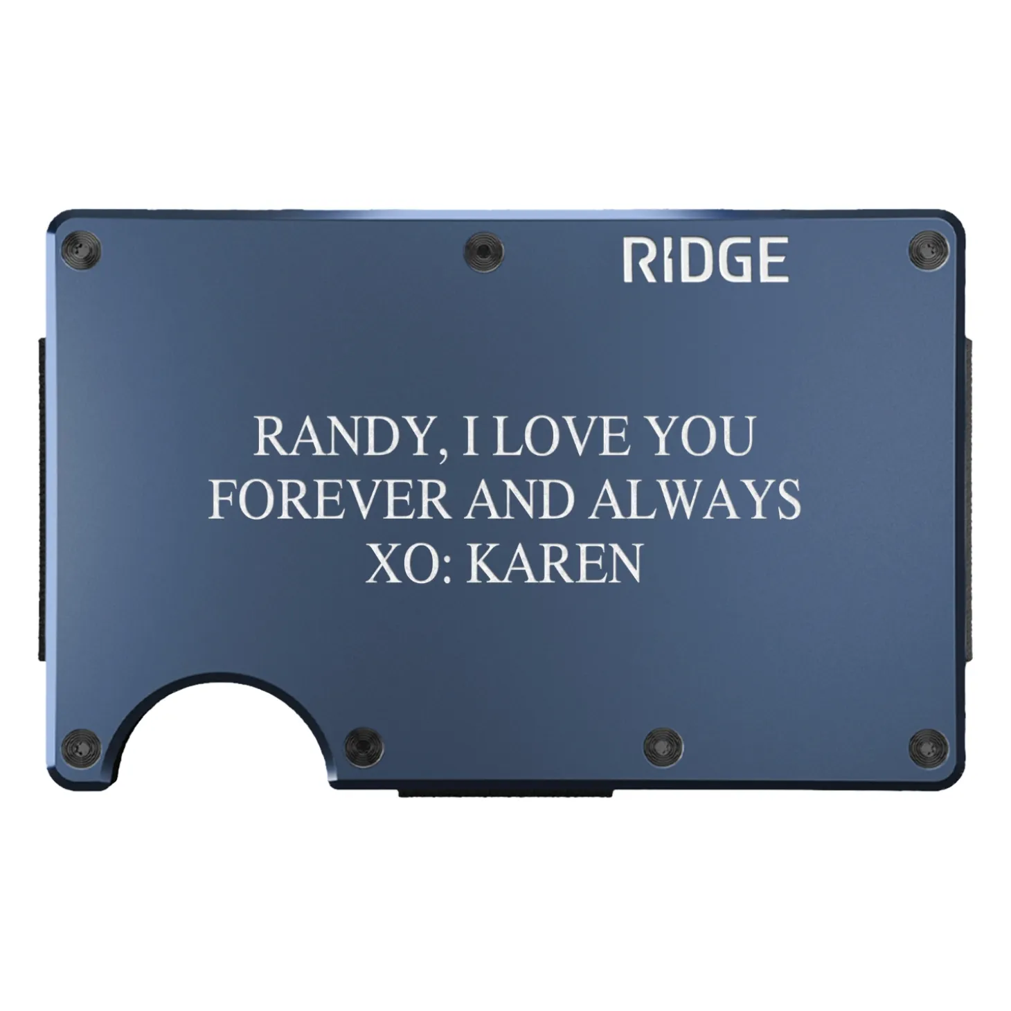 Ridge® Engraved Wallet Block Message