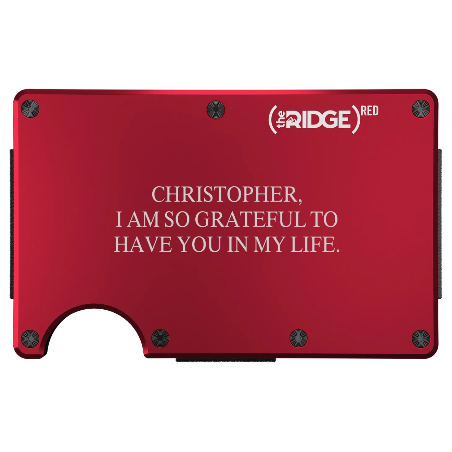 Ridge® Engraved Wallet Block Message