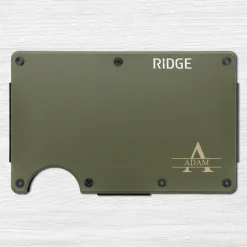 Ridge® Engraved Wallet Strike Through Monogram