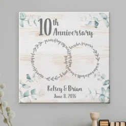 Rings of Love Anniversary Canvas