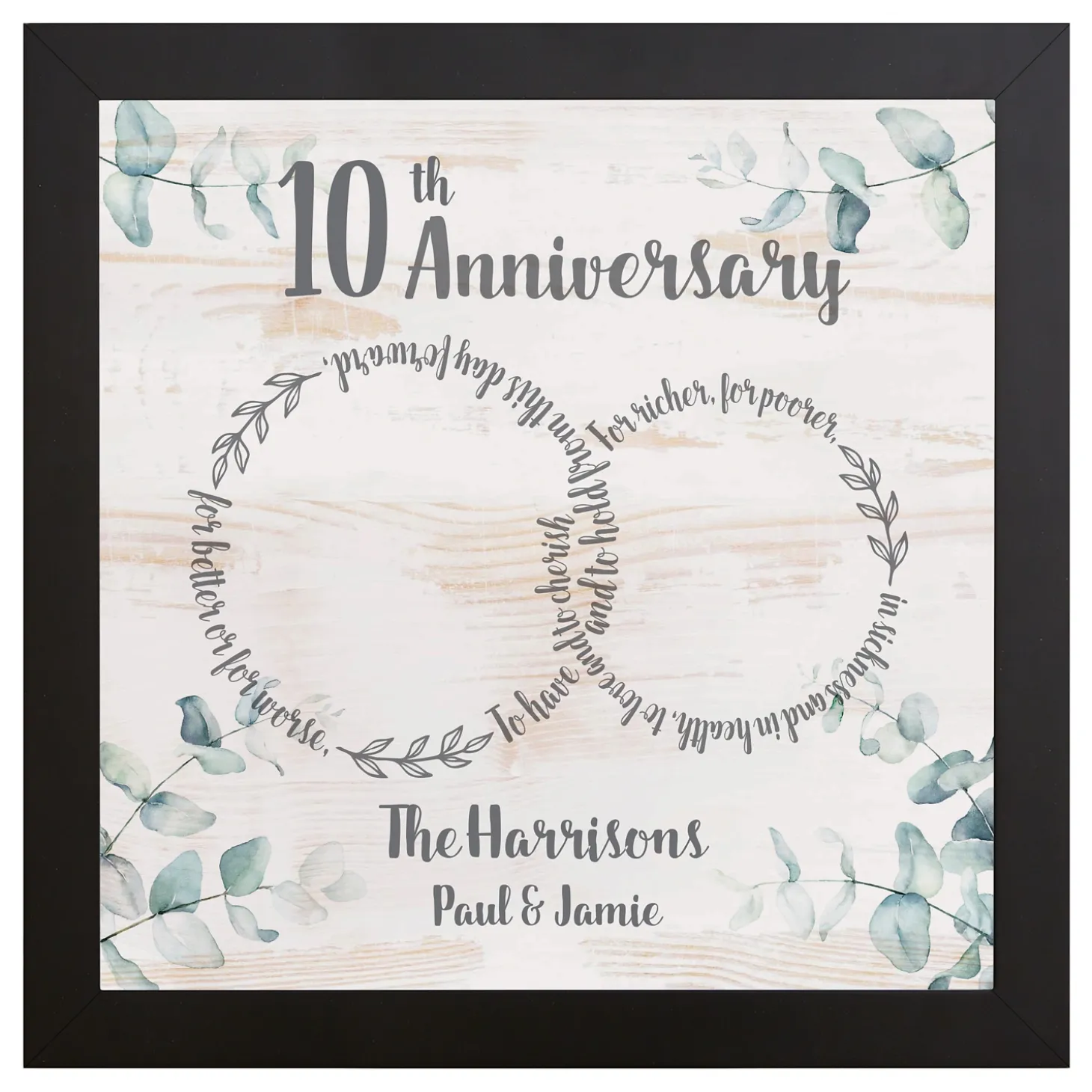Rings of Love Anniversary Canvas