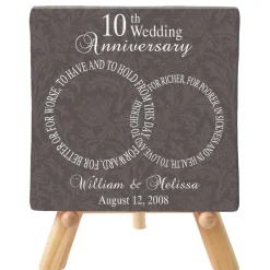 Rings of Love Anniversary Wall Art