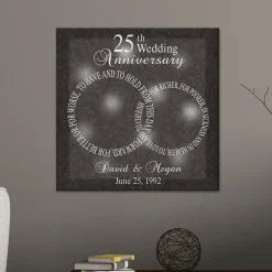 Rings of Love Anniversary Wall Art