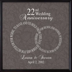 Rings of Love Anniversary Wall Art