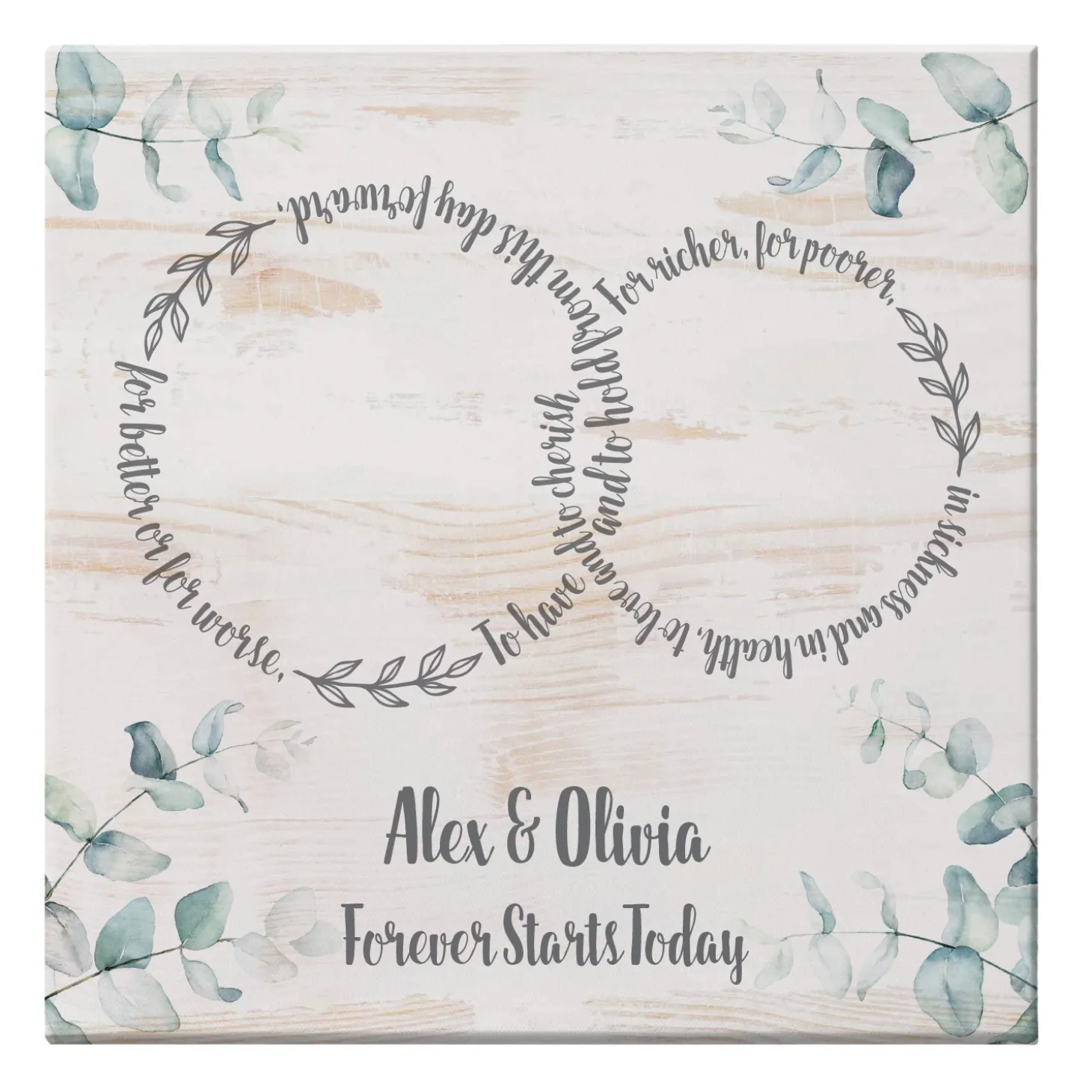 Rings of Love Canvas