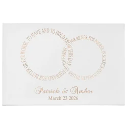 Rings of Love Wedding Leather Wall Art