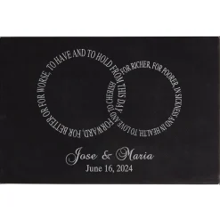 Rings of Love Wedding Leather Wall Art