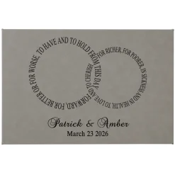 Rings of Love Wedding Leather Wall Art