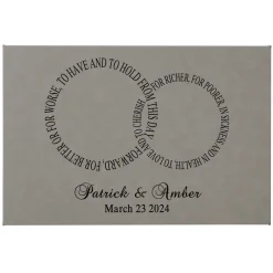 Rings of Love Wedding Leather Wall Art