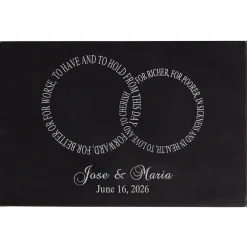 Rings of Love Wedding Leather Wall Art