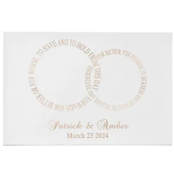 Rings of Love Wedding Leather Wall Art