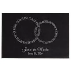 Rings of Love Wedding Leather Wall Art