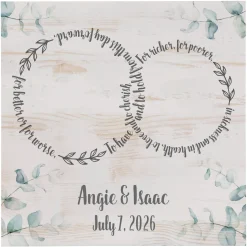 Rings of Love Wood Block