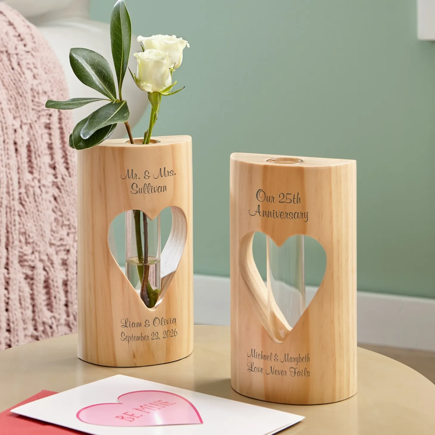 Romantic Heart Bud Vase