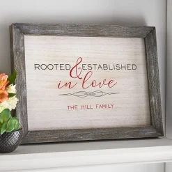 Rooted in Love Barnwood Framed Art