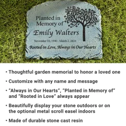 Rooted in Love Memorial Garden Stone