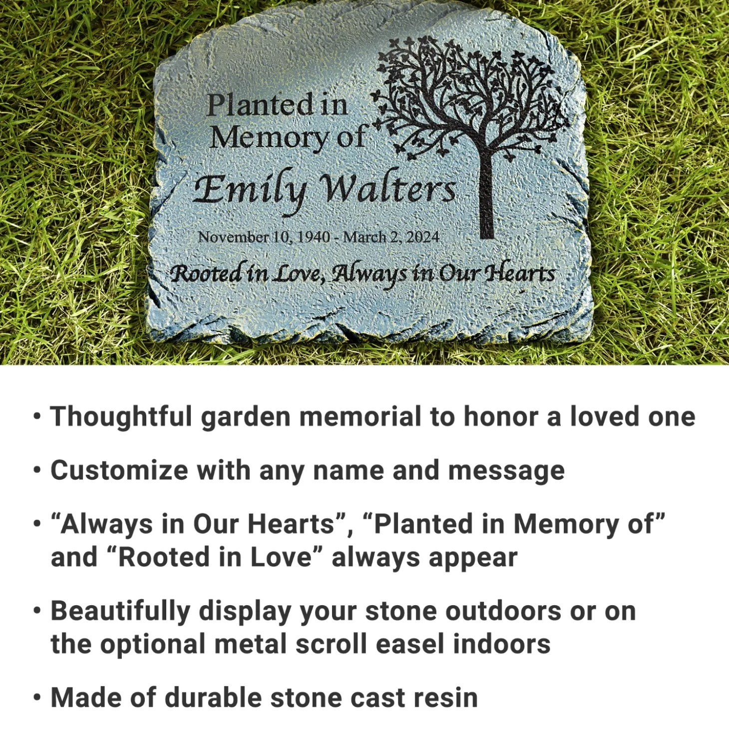 Rooted in Love Memorial Garden Stone