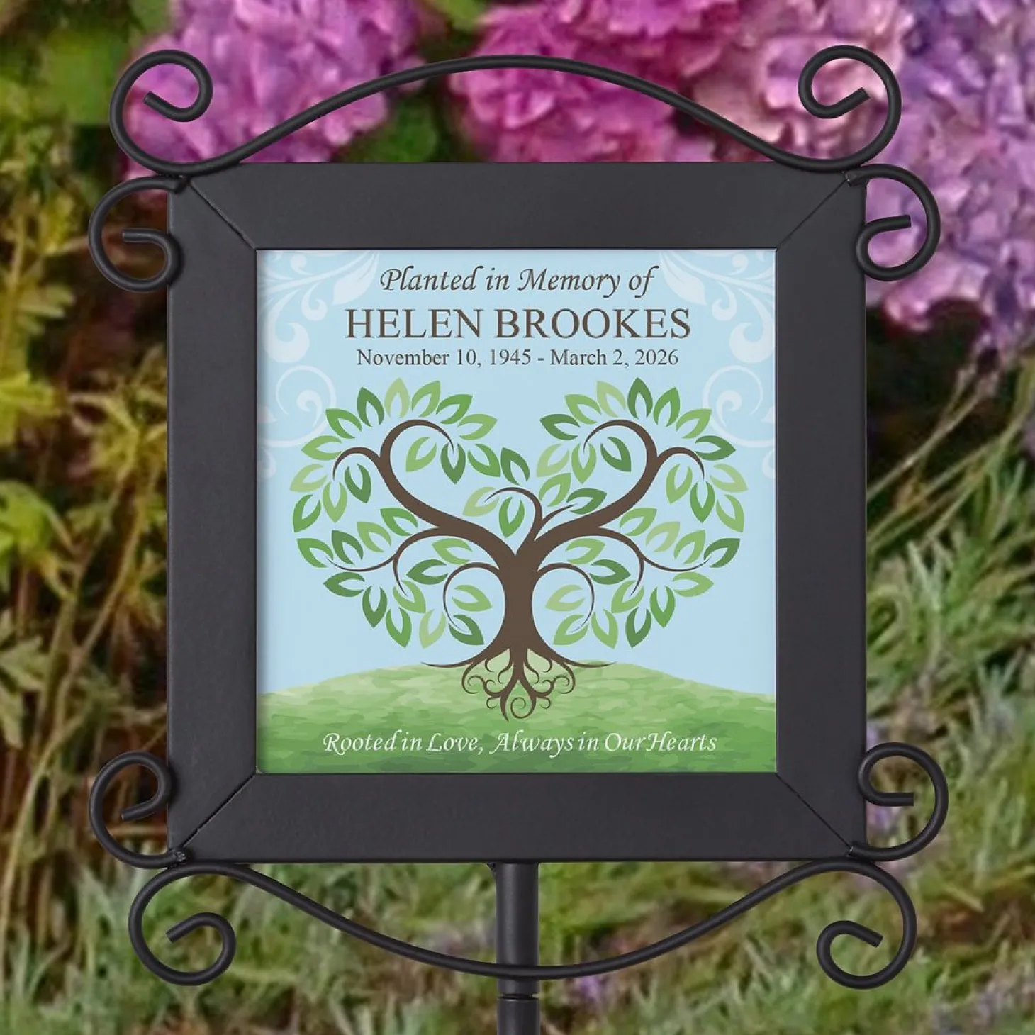 Rooted in Love Memorial Garden Stake