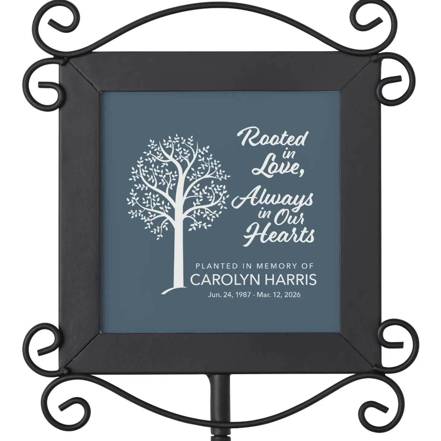Rooted In Love Memorial Garden Stake