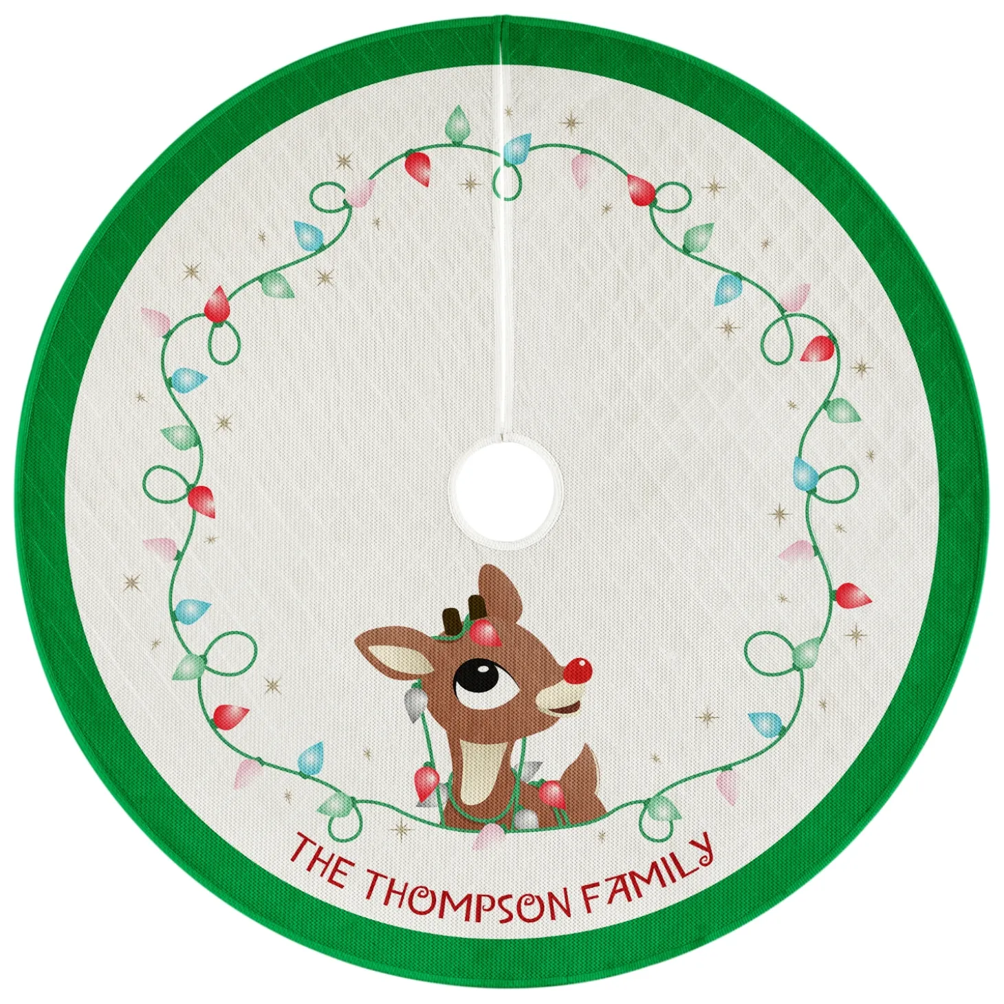 Rudolph® Christmas Lights Tree Skirt