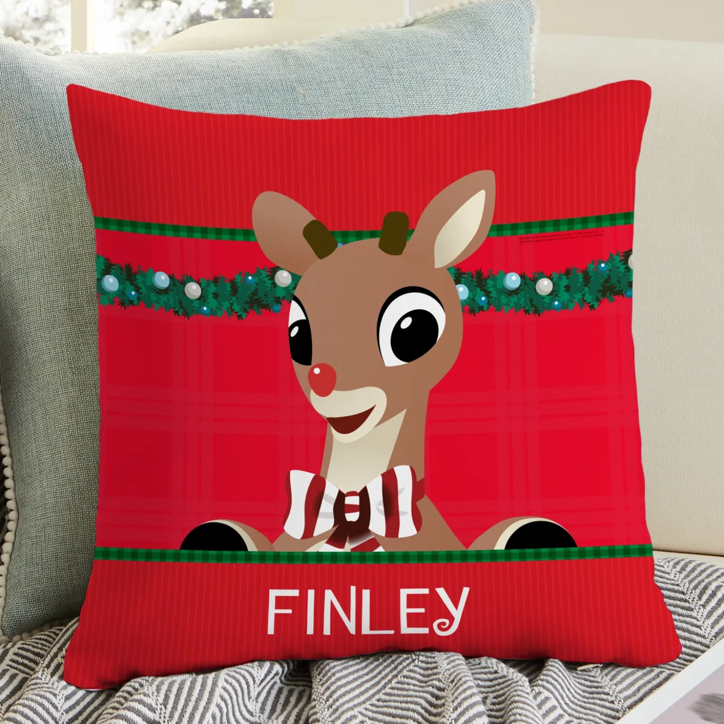 Rudolph® Holiday Throw Pillow