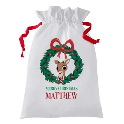 Rudolph® Holiday Wreath Oversized Gift Bag