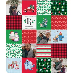 Rudolph® Quilt Pattern Photo Plush Blanket
