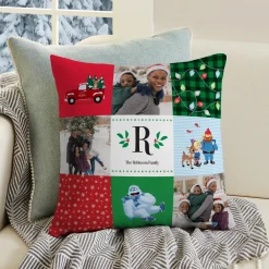 Rudolph® Quilt Pattern Throw Pillow