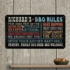 Rules for Great Grilling Metal Sign