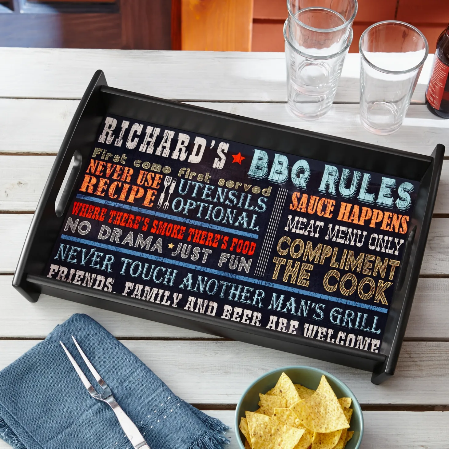 Rules for Great Grilling Wood Tray