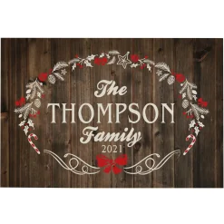 Rustic Christmas Doormat