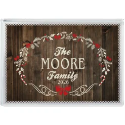 Rustic Christmas Glass Block