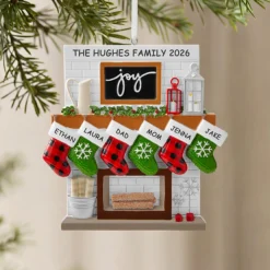 Rustic Cozy Christmas Family Ornament