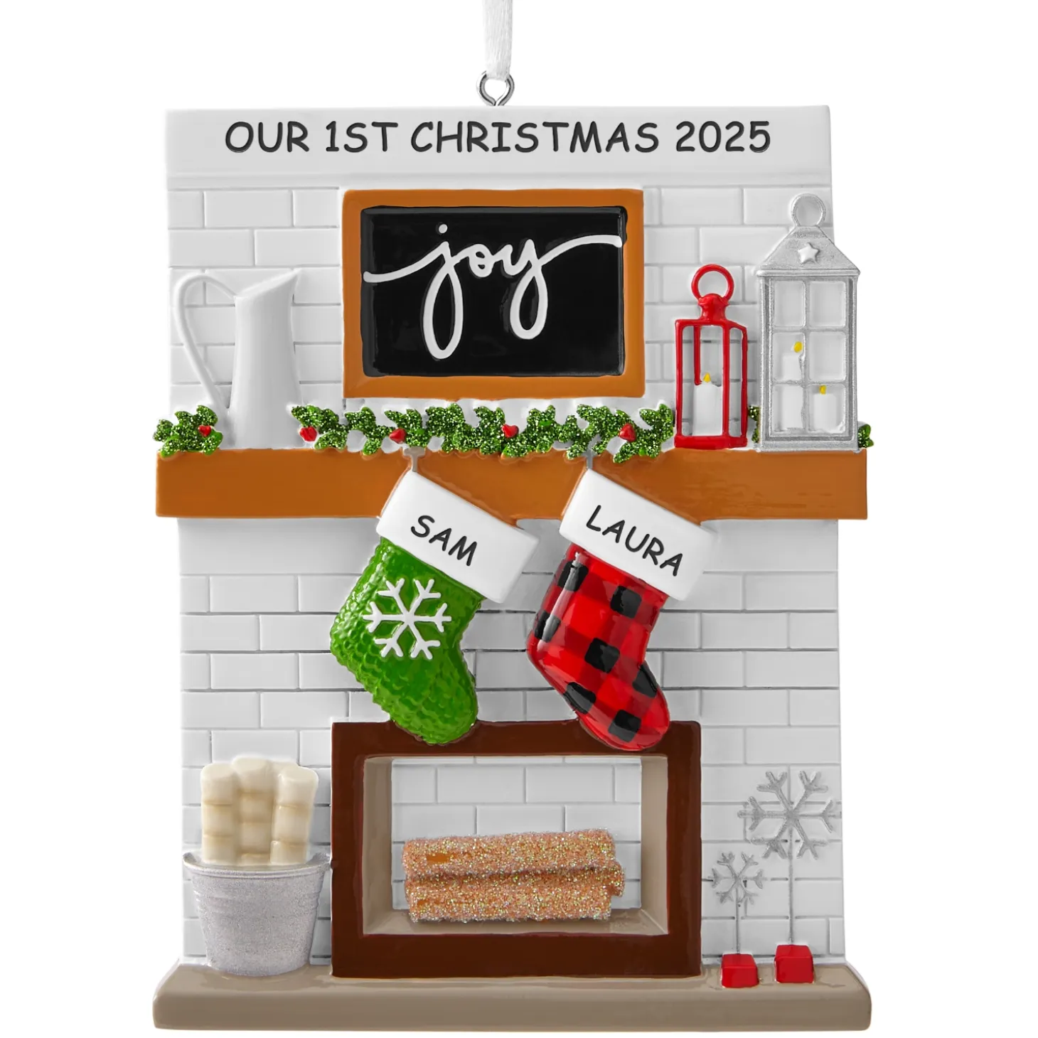Rustic Cozy Christmas Family Ornament