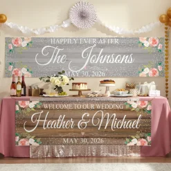 Rustic Floral Celebration Banner
