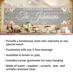 Rustic Floral Celebration Banner
