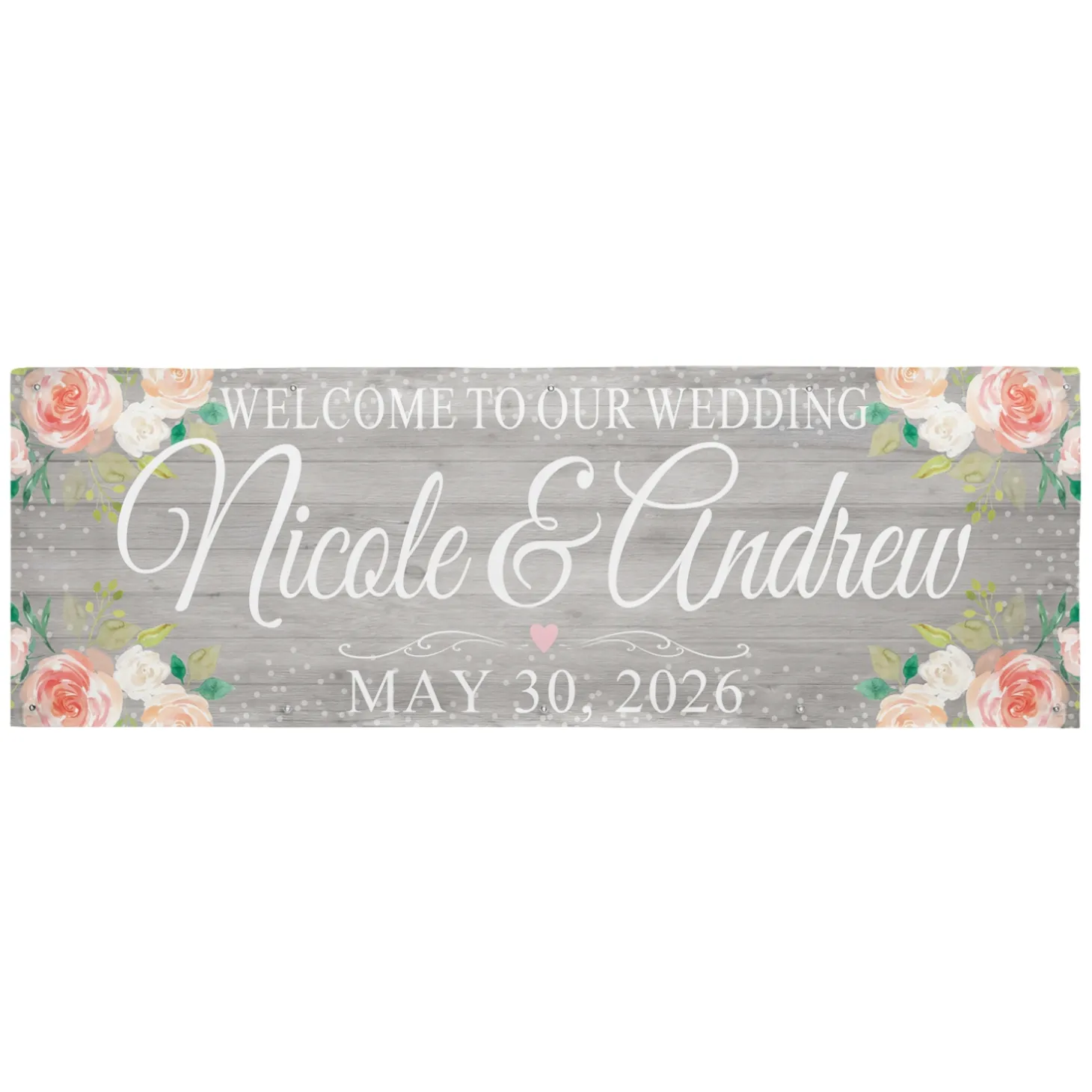 Rustic Floral Celebration Banner
